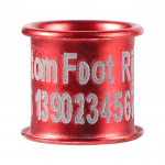 DIY K&otilde;rge Kvaliteediga Kohandatud Alumiiniumist Linnu Jalar&otilde;ngas ID 8mm Tuvi Papagoi Jalar&otilde;ngas V&otilde;istlustuvi Treeningu Identifitseerimisr&otilde;ngas 20 tk punane