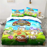 3D Prindiga Anime M&auml;ngu Legend of Mushroom Mustriga Tekikotikomplektid Tekk Voodipesu Kingitus &Uuml;hekohaline Kuninganna Kuningas Suurus Romantiline Kodu Kingitus 70x133cm