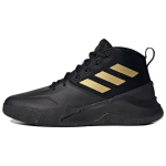 adidas OwnTheGame mustad mattkuldsed meeste tossud, s&uuml;damik-must FW4562 44⅔