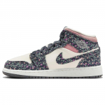Air Jordan 1 Mid SE GS Lillelised Laste Tossud Must Antratsiit Seil FJ3451-001 37.5