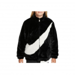Nike Jope Lastele Tr&uuml;kitud Suure Logoga T&otilde;mblukuga Seisukrae Soe Lastejoped Must DV6207-010 L