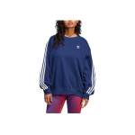 Adidas Originals S&uuml;gis/Talv 24 Klassikaline Spordikollektsioon L&otilde;tv L&otilde;ikega Triibuline &Uuml;mmarguse Kaelusega Huppar Naiste Huppar S&uuml;gav-Indigokarva JD0892 XL