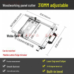 Multifunktsionaalne kaasaskantav l&otilde;ikamismasin fikseeritud kronsteini ja roostevabast terasest puidust lauaga