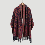 Talvine soe ka&scaron;miirsall naistele tikandiga pashmina tekk paks sall m&auml;his kaelar&auml;tt mood bufanda echarpe pont&scaron;o black
