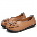 2025Pehmed Ehtsad Nahast Lamedad Kingad Naiste Lamedad Kingad Lilledega Daamide Kingad Naiste Disainerite Mokassiinid Slip-on Ballerina 35 helepruun v&auml;rv