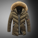 Meeste Talvine Soe Paks Kapuutsiga Fliisist Parka Meeste Vabaaja Tuulekindel Karvkraega Jakk Mantel Meeste Mood Puuvillapolsterdatud Parka &Uuml;ler&otilde;ivas M