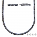 Hachi Germaaniumist kaelakee meestele, Must hematiidist magnetiline kaelakee, Germaaniumist ehted meestele, 51,5cm