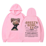 R&auml;ppar Chris Brown Breezy Bowl XX Tuur 2025 Hupparid Mehed Naised Hip Hop Gooti Punk Pullover Talvine Mood Dressipluus Streetwear 3XL pink