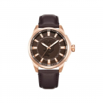 Montre - POLICE - PEWJA2204307 - Bo&icirc;tier Acier - Bracelet Cuir - R&eacute;sistant &agrave; l'eau 5 ATM pruun