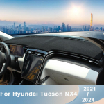 Hyundai Tucson NX4 2022 2023 2024 Autode Armatuurlaudi KatteMatid V&auml;ltige Valgustuspadjad Instrumentide Platvormi Lauamattide Lisatarvikud LHD Black Side