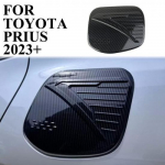 Carbon fiber style fuel tank gas door trim cover fit for Toyota Prius + s&uuml;sinikkiust must v&auml;rv