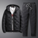 Meeste s&uuml;gis- ja talvine puuvillane soe &uuml;likond, soe jakk + soojad p&uuml;ksid, 2-osaline komplekt M