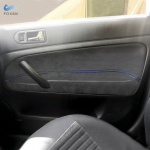 For VW Passat B5 1998 1999 2000 2001 2002 2003 - 2005 LHD 4pcs Interior Door Armrest Panel Cover Trim Suede Leather blue line