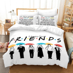 Friends Klassikaline Voodipesu Komplekt Pehme 2/3tk Tekikate Voodikatted Voodipesu jaoks &Uuml;heinimese Kuninganna Tekikate Padjap&uuml;&uuml;riga Eu Single135x200cm