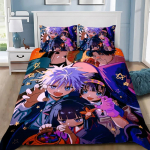 3D prindid Hunter X Hunter Tekikott Padjap&uuml;&uuml;r Voodipesukomplekt T&auml;iskasvanu Poiss T&uuml;druk Magamistoa kaunistus Lapsed &Uuml;hekohaline Kahekohaline Suur suurus EU Single(135*200cm)3pcs