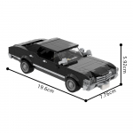MOC Impala Autokujuline ehitusklotsid 1967 Chevrolet Impala sarjast Supernatural Must Auto Klotsid DIY Loovm&auml;nguasjad T&auml;iskasvanute Kingitused PDF Instructions