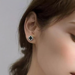 TEN CARATS Kuldne Klassika 925 H&otilde;bedast K&otilde;rvar&otilde;ngad Ristik Must Oon&uuml;ks Kristall Naistele Luksuslik Ehtekink Igap&auml;evaseks Kandmiseks 10mm zircon valge kulla v&auml;rv