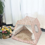 Kassi katkiste lilledega telk, poolkinnine Interneti-kuulsuste telk, universaalne k&otilde;ikideks aastaaegadeks Lemmikloomatarbed Suvine koera- ja kassipesa S