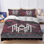 Band S-Sleep Isegi Arcadia Token Tekikott Komplekt Pehme Pesu Voodi 3 Osaline Suvine Mugav &Uuml;li&otilde;pilasmagamistuba Kodu Beebivoodipesu (135x200cm) black