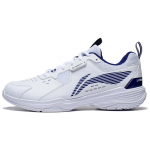 Li Ning Ace V Collection Slip Resistant, Abrasion Resistant, Breathable Low top Badminton Shoes Unisex White Blue AYTT001-3 39