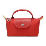 Longchamp Le Pliage Green &Ouml;kos&otilde;bralik seeria Taaskasutatud l&otilde;uend L&uuml;hikese k&auml;epidemega kott Meigikott Tassikott Mini Naiste kotid Erepunane 34175919P83 Shopping Bag Set (Basic Set+Shopping Bag)