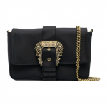 Versace Jeans Couture Kuldne Riistvara Kett-&Otilde;larihm Nailon Pol&uuml;uretaan Crossbody Kott Naiste kotid Must 72VA4BFZZS067899 Basic Set (Bag+Dust Bag)