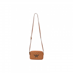 MCM Monogramiga &Uuml;levalt Tr&uuml;kitud T&otilde;mblukuga L&otilde;ppega L&otilde;uendi ja Nahast Segust Crossbody &Otilde;lakott V&auml;ike Unisex Paaristiil Konjak Basic Set (Bag+Dust Bag) pruun