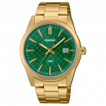 CASIO kvartsliikumisega roostevabast terasest rihmaga k&auml;ekell Meeste kellad Roheline sihverplaat MTP-VD03G-3A Green Dial