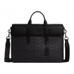 Coach Sullivan 38 Logotr&uuml;kiga Magnetkinnitusega Kaetud L&otilde;uendist &Otilde;la-Risti-Keha-Kott Suur Meeste kotid Must Hall CZ402-QBMI5 Gift Box Sets (Basic Set+Black Box)