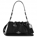 Coach Faye 26 Pilvekotike H&otilde;bedaste Metalldetailidega Kortsutatud Nahast Naiste &Otilde;lakott Must CCE39-SVBK Basic Set (Bag+Dust Bag)