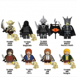 S&otilde;rmuste isand Sauron+Frodo+Merry+Sam+Peregrin+N&otilde;idkuningas Klotsnukk 8 tk