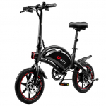 Elektriline jalgratas DYU D3F 14 250W mootor Linnaratta E-bike Tippkiirus 25 km/h Kaks ketaspidurit 36V 10Ah Maksimaalne koormus 120 kg Must must