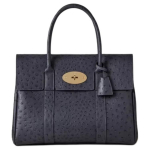 Mulberry Bayswater stiilis reljeefne &otilde;lakott-t&ouml;&ouml;kott nahast Naiste k&auml;ekotid Tormi-sinine HH9930738 Basic Set (Bag+Dust Bag)