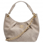 Chanel Hobo 26c Br&auml;ndilogo Valmistatud Vasikanahast Messenger Bag Suur Suurus Naiste Stiil Tumehall Basic+Dust Bag tumehall v&auml;rv
