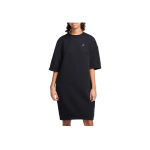 Nike Logo &Uuml;hev&auml;rviline S&uuml;mmeetriline L&otilde;tv Bodycon Kleit &Uuml;mmarguse Kaelusega Vabaaja L&uuml;hikeste Varrukatega Kleit Naiste Kleidid Must FB8337-010 XS