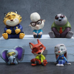 6 tk/komplekt Zootopia 2 looma tegevuskuju m&auml;nguasi Judy Nick rebane kuju PVC laua kaunistus mudel nukk m&auml;nguasi f&auml;nnide kingitus