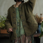 Johnature Naiste Vintage Joped Mantlid Kevad Hiina Stiil Seisev Pikkade Varrukatega Nuppudega Taskutega Naiste Joped One Size