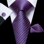 Hi-Tie Uudne Lilleline Lilla Meeste Elegantne Lipser&auml;tt Mansetin&ouml;&ouml;bid Smokingi jaoks Moodne Klassikaline Siidist Luksuslik Lips Mehele blue