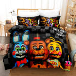 M&auml;ng F-Five N-Nights At F-Freddys Tekikott Komplekt Kodu Stiilis Voodipesu Pehme Pesu Puuvillane Voodi 3 Osaline Komplekt &Uuml;li&otilde;pilaste &Uuml;hiselamu Kingitus 135x200cm