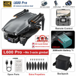 Uus L600 PRO MAX/PRO GPS-droon 4K 3-teljeline PTZ HD kahekordne kaamera Laser-takistuste v&auml;ltimine Harjadeta mootor 5G WIFI FPV nelikopteri m&auml;nguasjad