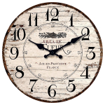 1 tk puidust seinakell, Prantsuse vintage valge vaikne mitte tiksuv k&ouml;&ouml;gikell, maaelu vintage dekoratsioon vaikne seinakell - patareita 10inch black