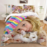 Moodne Like Nastya 3D Voodipesu Komplektid prinditud tekikott T&auml;iskasvanud_ lastevoodi tekk s&uuml;nnip&auml;evakingitus dropshipping 135x200cm