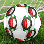 Feyenoord Rotterdam Jalgpall, v&auml;rviline, sobib igas vanuses, masin&otilde;mmeldud, PVC-materjalist, v&otilde;istlustasemel, vastupidav ja k&otilde;rge p&otilde;rkega
