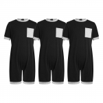 Unisex Laste Erivajadustega Kohanduv Anti-Strip Tagak&uuml;ljega N&auml;htamatu T&otilde;mblukuga Kombinesoon &Uuml;mmarguse Kaelusega L&uuml;hikeste Varrukatega Reiepikkune Jumpsuit 7-8 Years tumesinine v&auml;rv