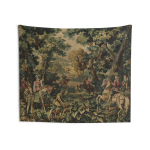 Klassikaline Euroopa Jahitapeet 2D tasapinnaline tr&uuml;kitud virsikunaha seinakaunistus Vintage metsap&otilde;dra taustakangas elutuppa 230x180cm black