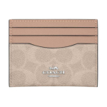 Coach 10 Br&auml;ndi logo Mitme kaardipesa Nahast kaardihoidja Naiste kaardihoidja Liivakollane Hall-Pruun CZ286-SVPWH Basic Set (Bag+Dust Bag) beige