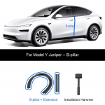 Tesla Model Y Juniper Uksetihendiriba Heliisolatsioonikumm Ilmastikukindel Tihend Model 3 Highland B-piilarile M&uuml;ra v&auml;hendamine Y Juniper B-pillar
