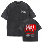 Gojira Kolju Meditatsioon Vintage Happepesu Kahepoolse Graafikuga &Uuml;legabariidiline Must T-s&auml;rk | Progressiivse Metalli B&auml;ndi F&auml;nni T&auml;navar&otilde;ivad Merch T-s&auml;rk S mitmev&auml;rviline