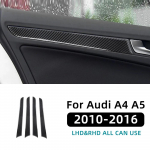 Ehtne pehme s&uuml;sinikkiud &uuml;hilduvale s&otilde;idukile A4 A5 B8 2010 2011 2012 2013 2014 2015 2016 parempoolse rooliga (RHD) vasakpoolse rooliga (LHD) autoukse dekoratiivpaneeli kleebise tarvikud. For LHD Black must