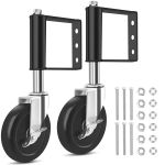 2 tk v&auml;ravarattaid 10,2 cm vedru ja piduriga, 360&deg; p&ouml;&ouml;rlevad rattad, kandev&otilde;ime 100 kg, raskeveoratas puidust aiav&auml;ravate jaoks, 2PCS